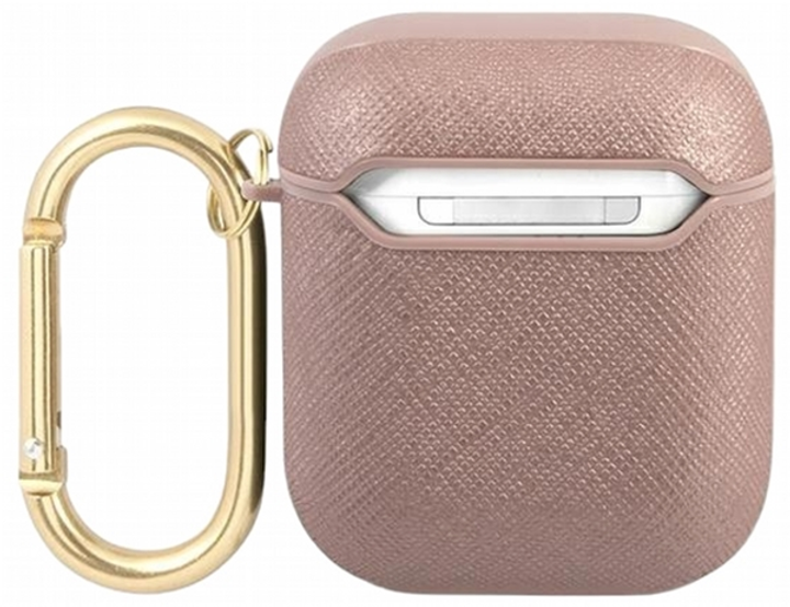 Чохол CG Mobile Guess Saffiano Script Metal Collection GUA2SASMP для AirPods 1 / 2 Pink (3666339009816) - зображення 2