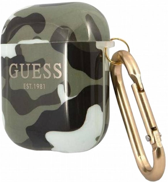 Etui CG Mobile Guess Camo Collection GUA2UCAMA do AirPods 1 / 2 Khaki (3666339010119) - obraz 2