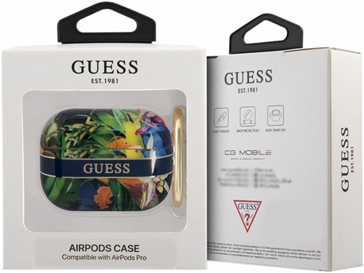 Чохол CG Mobile Guess Flower Strap Collection GUAPHHFLB для AirPods Pro Blue (3666339047283) - зображення 3