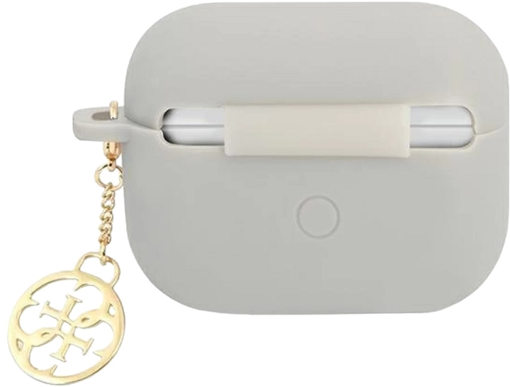 Etui CG Mobile Guess Silicone Charm 4G Collection GUAPLSC4EG do AirPods Pro Szary (3666339039318) - obraz 2