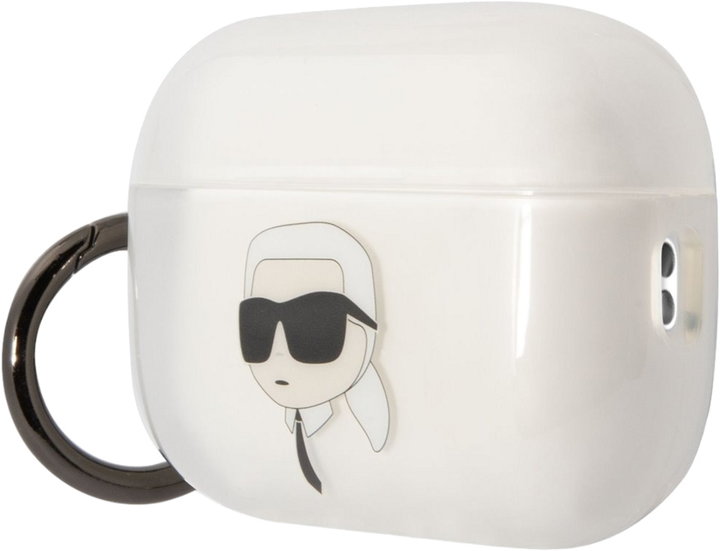Etui CG Mobile Karl Lagerfeld Ikonik CG Mobile Karl Lagerfeld KLAP2HNIKTCT do Apple AirPods Pro 2 Biały (3666339099299) - obraz 3