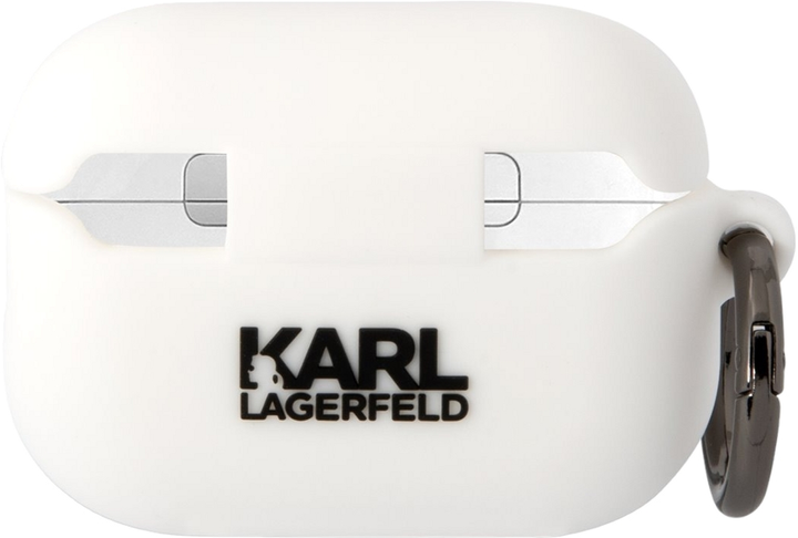 Etui CG Mobile Karl Lagerfeld Silicone Karl Head 3D KLAP2RUNIKH do Apple AirPods Pro 2 Biały (3666339099244) - obraz 2