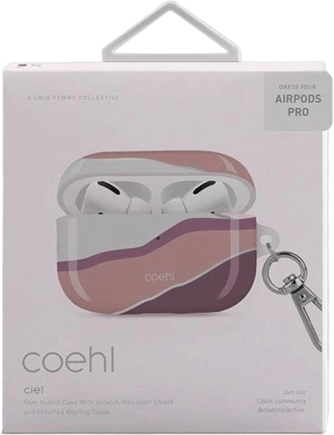 Etui Uniq Coehl Ciel do AirPods Pro Różowy (8886463675441) - obraz 2