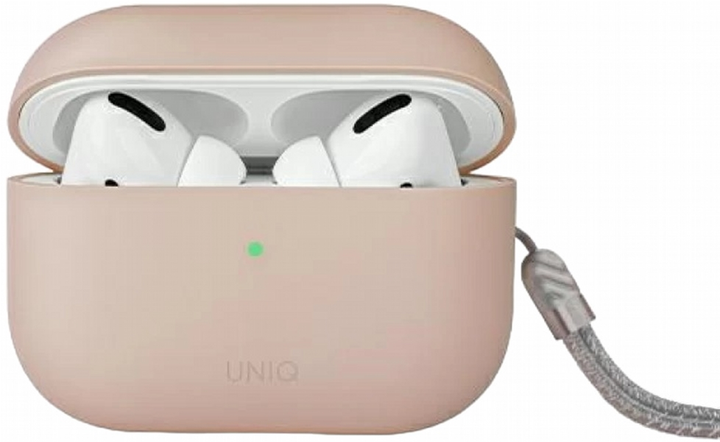 Etui Uniq Lino Silicone do AirPods Pro 2 Różowy (8886463683552) - obraz 1