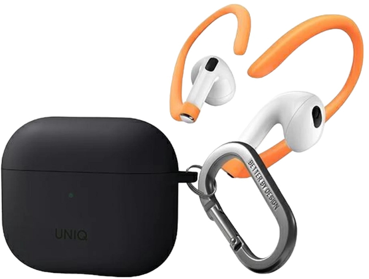 Чохол + тримачі Uniq Nexo Silicone для AirPods 3 Gray (8886463679586) - зображення 1