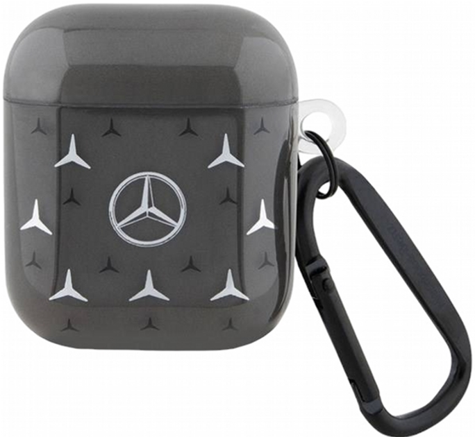 Etui CG Mobile Mercedes Large Star Pattern MEA28DPMGS do AirPods 1 / 2 Czarny (3666339094508) - obraz 1