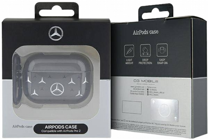 Чохол CG Mobile Mercedes Large Star Pattern MEAP28DPMGS для AirPods Pro 2 Black (3666339113049) - зображення 4
