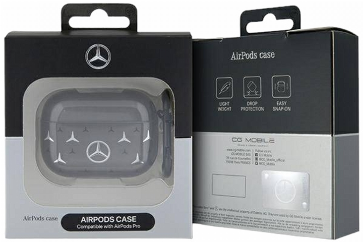 Etui CG Mobile Mercedes Large Star Pattern MEAP8DPMGS do AirPods Pro Czarny (3666339094515) - obraz 3