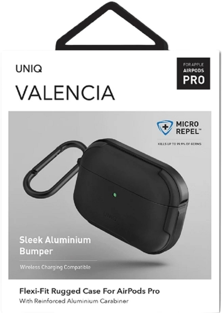 Чохол Uniq Valencia для AirPods Pro Black (8886463675243) - зображення 3
