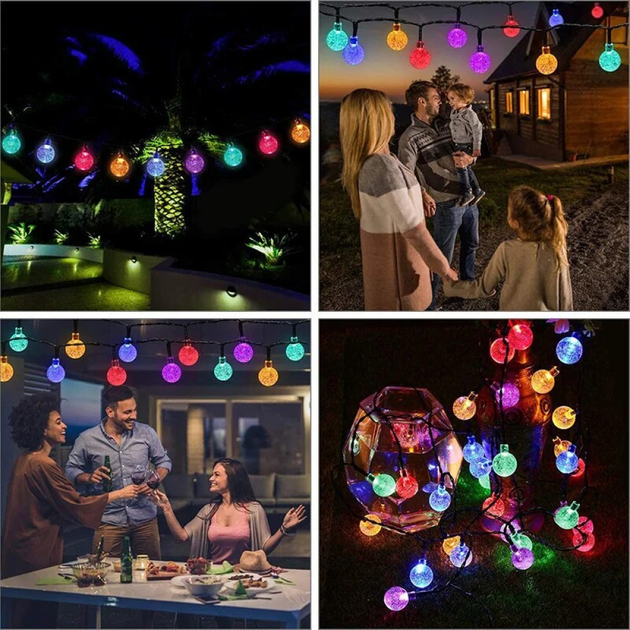 Светодиодная гирлянда "Шарики прозрачные" 20 LED, 5м + переходник, 220V, IP44, Мультиколор - Фото 6 Светодиодная гирлянда "Шарики прозрачные" 20 LED, 5м + переходник, 220V, IP44, Мультиколор - изображение 6