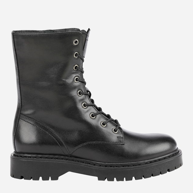 Trapery damskie skórzane na obcasie wysokie snurowane Geox Ankle Boots D16QDF00043-C9999 35 Czarne (8050036241474) - obraz 1