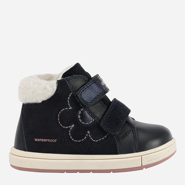 Zimowe trzewiki dziewczęce ocieplane Geox Sneakers B264ZA02243-C4021 23 Ciemnogranatowe (8050036767431) - obraz 1