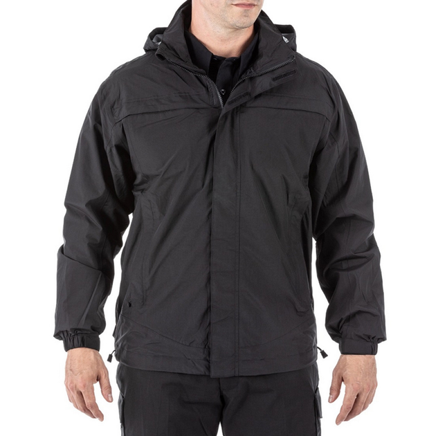 Куртка тактическая для штормовой погоды 5.11 Tactical TacDry Rain Shell Black 2XL (48098-019) - изображение 1