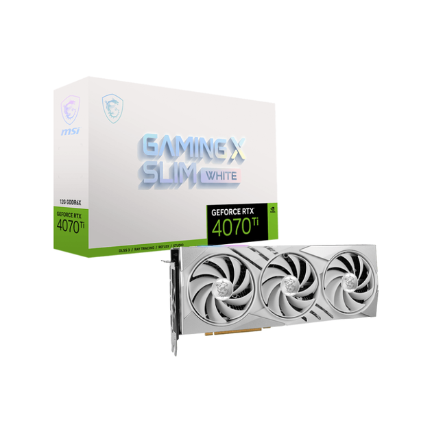 Відеокарта дискретна MSI RTX 4070 Ti GAM X SLIMWHITE12G RTX 4070Ti/12ГБ/GDDR6X/21000МГц - Фото 5 Відеокарта дискретна MSI RTX 4070 Ti GAM X SLIMWHITE12G RTX 4070Ti/12ГБ/GDDR6X/21000МГц - зображення 5