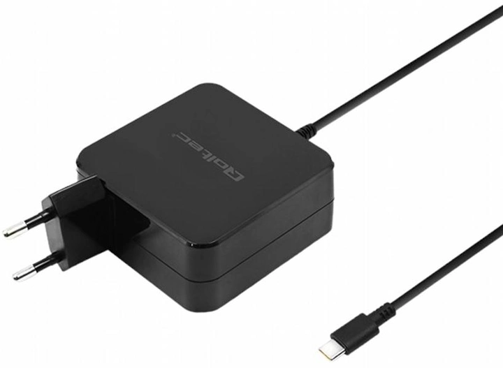 Мережевий зарядний пристрій Qoltec 90 W USB Type-C Black (5901878517414) - зображення 1