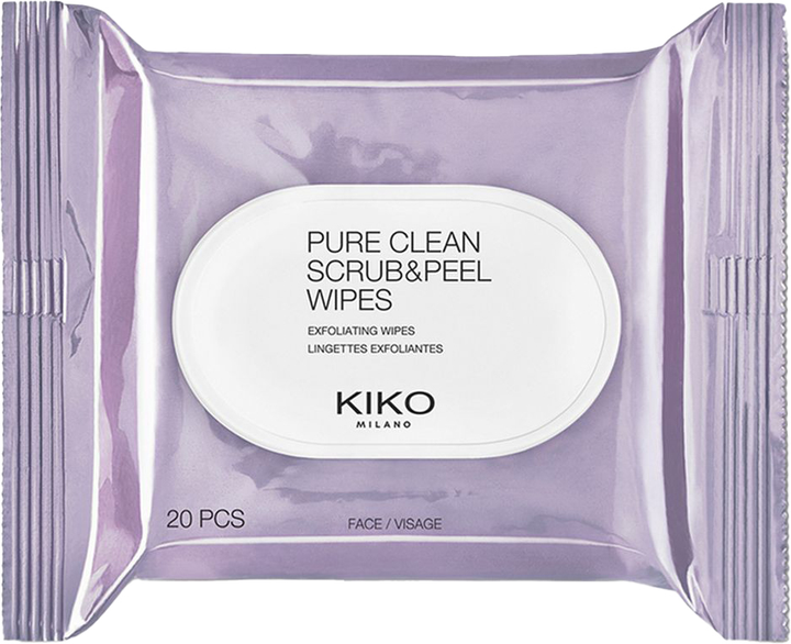 Mokre chusteczki Kiko Milano Pure Clean Scrub&Peel Wipes 20 szt (8025272618984) - obraz 1