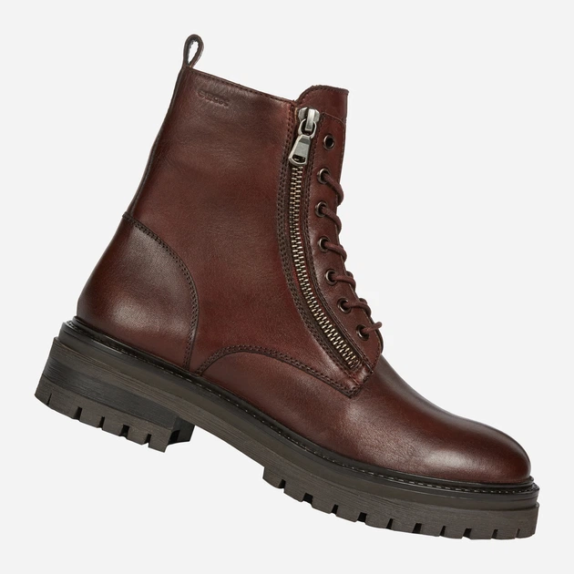 Жіночі черевики високі Geox D16HRF00043-C7005 37 24 см Коричневі (8050036418111) - зображення 3