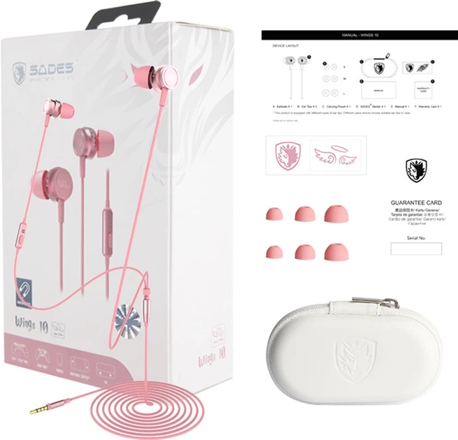 Słuchawki Sades SA-610 Wings 10 Pink (SA-610/AE) - obraz 6