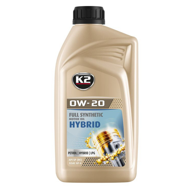 Масло моторное FULL SYNTHETIC MOTOR OIL HYBRID 0W-20 1 л K2 (O0521E ...