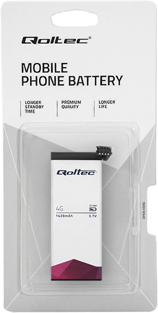 Bateria Qoltec do iPhone 4G 4 1420mAh (5901878520322) - obraz 4