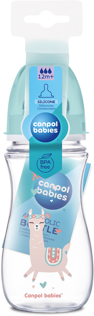 Пляшка антиколікова Canpol Babies Easystart Exotic Animals з широким отвором 300 мл (35/222_gre) - зображення 2
