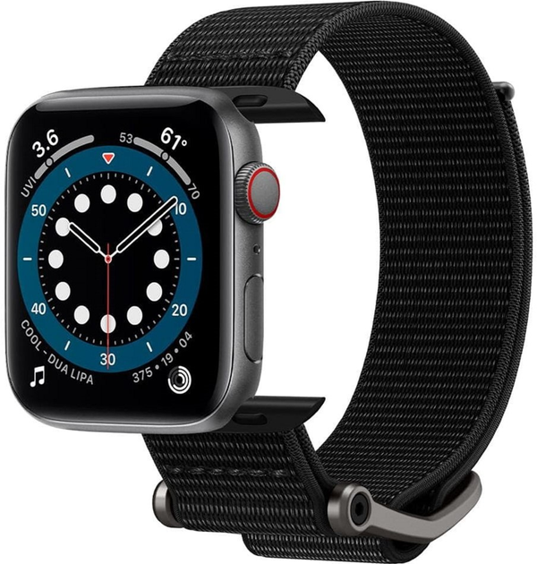 Pasek Spigen DuraPro Flex AMP02465 do Apple Watch Series 4/5/6/7/SE 42-45 mm Czarny (8809756642937) - obraz 1