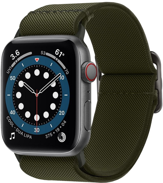 Pasek Spigen Fit Lite AMP02288 do Apple Watch Series 1/2/3/4/5/6/7/8/SE/Ultra 42-49 mm Khaki (8809756641558) - obraz 1