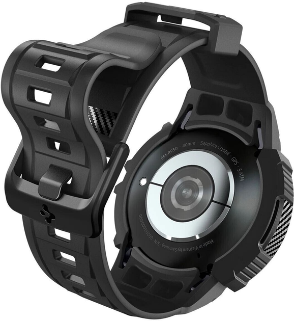 Pasek z etui Spigen Rugged Armor Pro ACS06501 do Samsung Watch 6 40 mm Czarny (8809896748117) - obraz 4