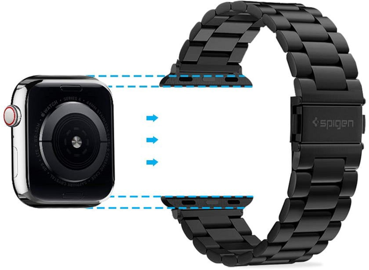 Pasek Spigen Modern Fit Band 062MP25403 do Apple Watch Series 1/2/3/4/5/6/7/8/9/SE/SE2/Ultra 42-49 mm Czarny (8809613768824) - obraz 7