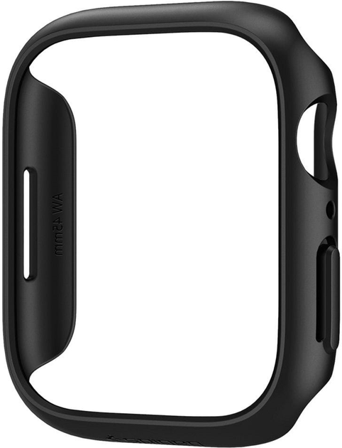 Etui Spigen Thin Fit ACS04174 do Apple Watch 7 45 mm Czarny (8809811857597) - obraz 4