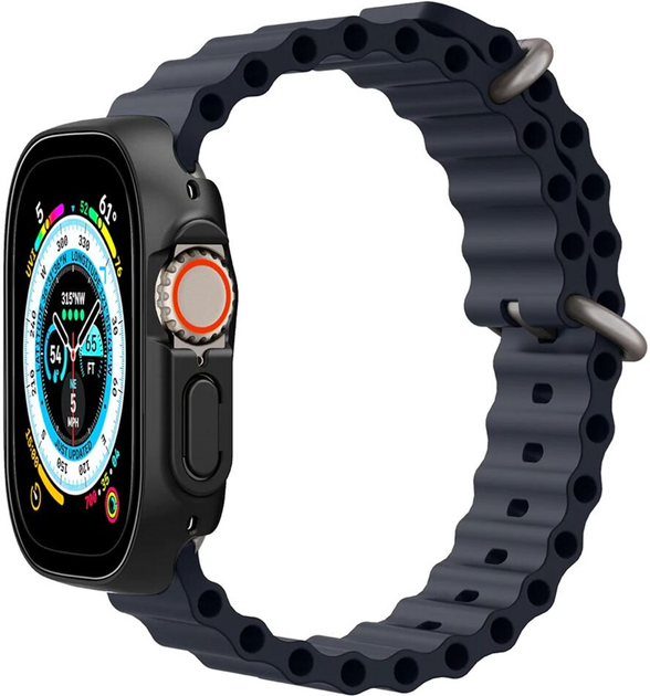 Etui Spigen Thin Fit 360 ACS05558 do Apple Watch Ultra 49 mm Czarny (8809811869750) - obraz 9