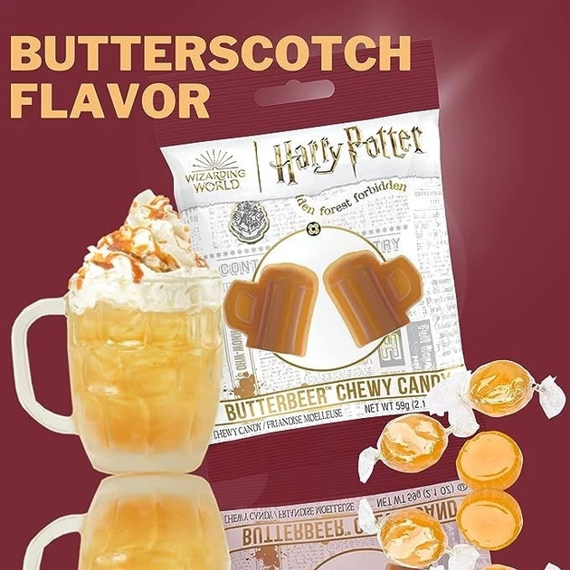 Жувальні цукерки Jelly Belly Harry Potter Butterbeer Chewy Candy 59г - Фото 3 Жувальні цукерки Jelly Belly Harry Potter Butterbeer Chewy Candy 59г - зображення 3