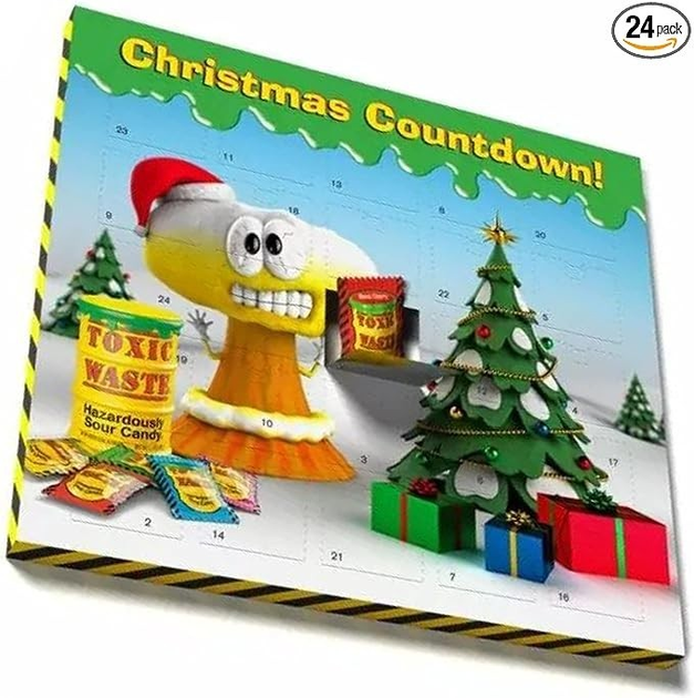 Адвент календарь Toxic Waste Sour Candy Advent Calendar 77г купить в