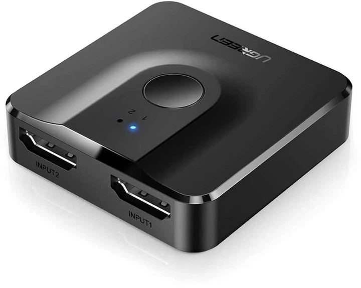 Сплиттер Ugreen CM217 HDMI 2.0 2 in 1 Bi-Directional Switcher 4K@60Hz Black (50966) - изображение 1