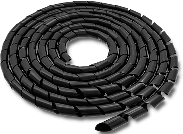 Органайзер для кабелю Qoltec 14 мм х 10 м Чорний (5901878522548) - зображення 1