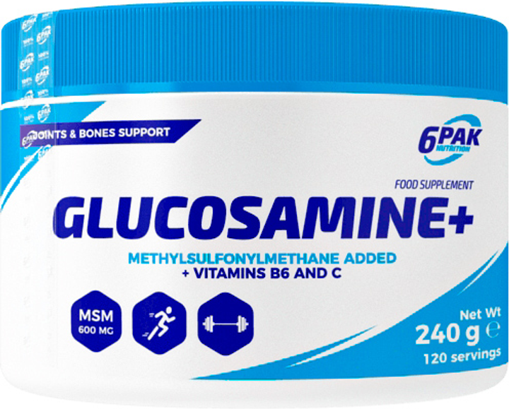 Suplement diety 6PAK Nutrition Effective Glucosamine+ 240 g (5902811811187) - obraz 1