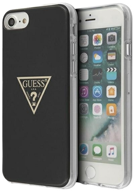 Etui Guess Metallic Collection do Apple iPhone 7/8/SE 2020/SE 2022 Black (3700740484814) - obraz 1