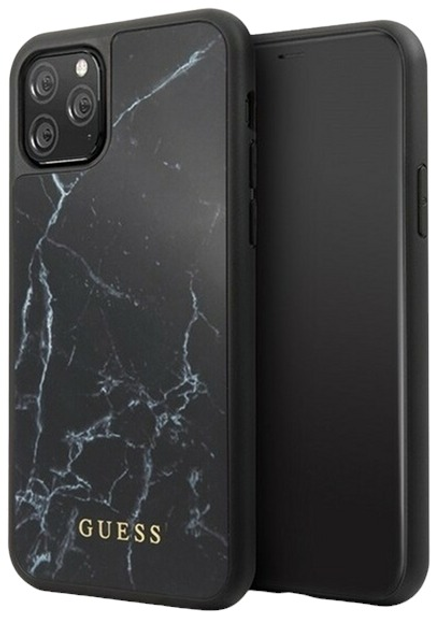 Панель Guess Marble для Apple iPhone 11 Pro Чорна (3700740461396) - зображення 1