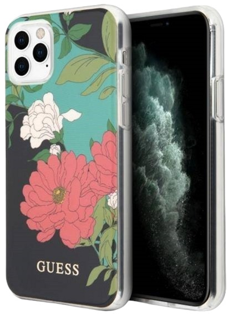 Панель Guess N1 Flower Collection для Apple iPhone 11 Pro Чорна (3700740475508) - зображення 1