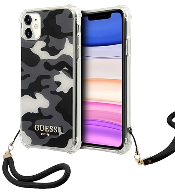 Etui Guess Camo Collection do Apple iPhone 11 Black (3666339005917) - obraz 2