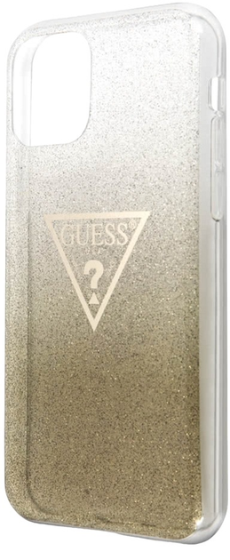 Etui Guess Glitter Triangle do Apple iPhone 11 Gold (3700740461433) - obraz 1