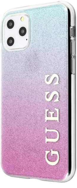 Etui Guess Glitter Gradient do Apple iPhone 11 Pro Max Pink-Blue (3700740469224) - obraz 6