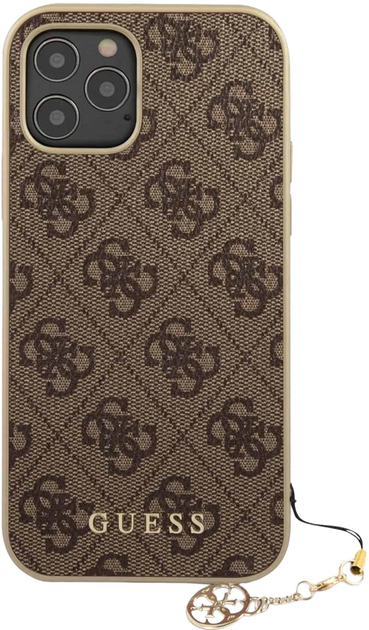 Панель Guess 4G Charms Collection для Apple iPhone 12 Pro Max Коричнева (3700740489567) - зображення 1