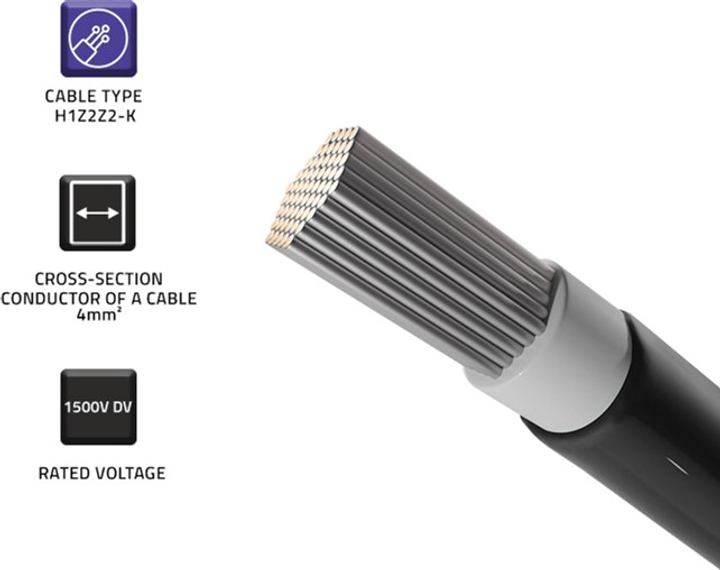 Kabel fotowoltaiczny Qoltec Solar 4 mm² 100 m Czarny (53851) (5901878538518) - obraz 4