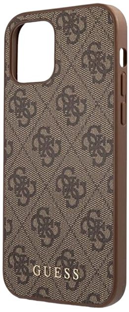 Панель Guess 4G Metal Gold Logo для Apple iPhone 12/12 Pro Коричневий (3700740493748) - зображення 2