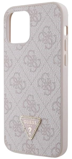 Etui Guess Crossbody Metal Logo do Apple iPhone 12/12 Pro Pink (3666339147136) - obraz 1