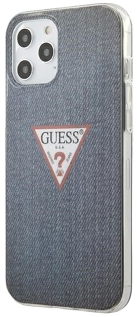 Панель Guess Jeans Collection для Apple iPhone 12/12 Pro Темно-Синій (3700740481882) - зображення 1