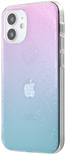 Etui Guess 3D Pattern Collection do Apple iPhone 12 mini Pink-Blue (3700740481066) - obraz 1