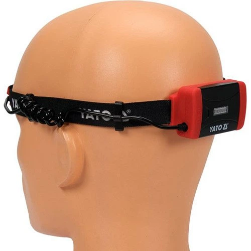 Ліхтар налобний YATO з акумулятором 1000 мАг 500 Лм USB (YT-08596) - зображення 5