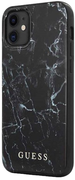 Etui Guess Marble do Apple iPhone 12 mini Black (3700740481660) - obraz 1